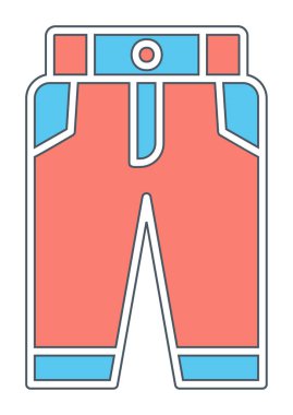 Pantolon. Web simgesi basit illüstrasyon 