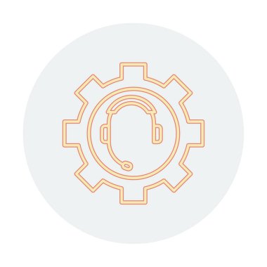 Düz vektör simgesini ayarlayan Çağrı Servisi 