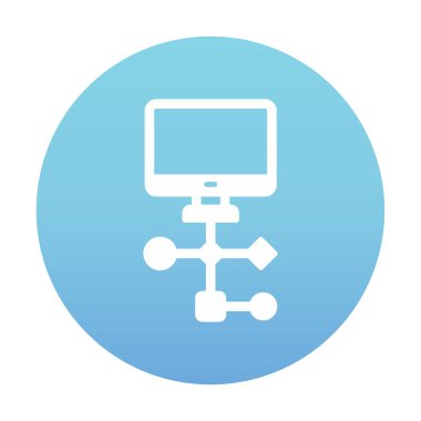 Çalışma akışı simgesi tasarımı, vektör illüstrasyonu                            