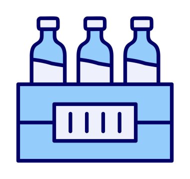 Su şişeleri. Web simgesi basit illüstrasyon 