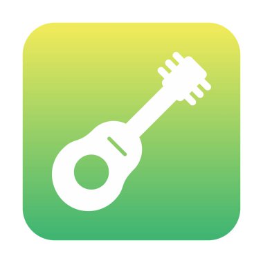 Basit düz gitar simgesi vektör illüstrasyon tasarımı