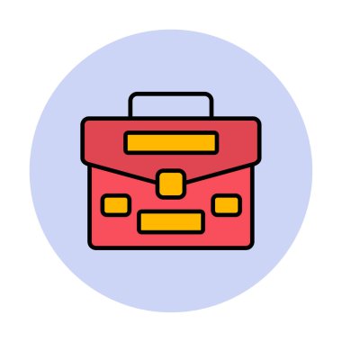 Portföy düz vektör simgesi