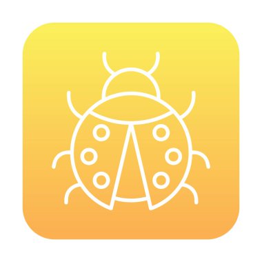  Basit düz uğur böceği işaret vektör çizimi 