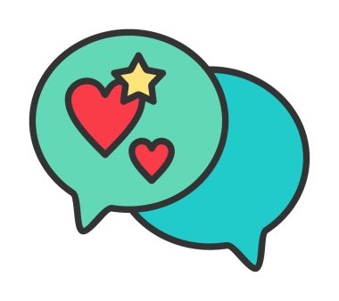 Basit konuşma balonu simgesi, vektör illüstrasyonu