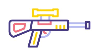 Keskin nişancı silahı ikonu vektör çizimi