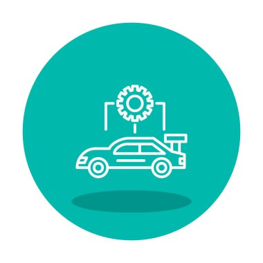 Araba servisi ikon vektör çizimi. Otomobil Yapılandırması             