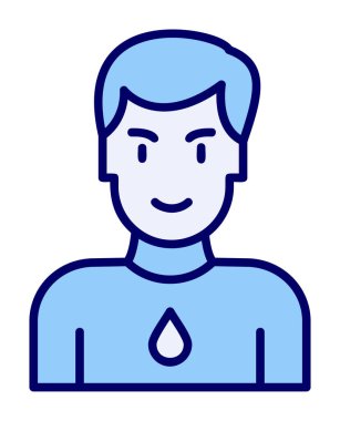 Basit Survivor kişi avatar simgesi, vektör illüstrasyonu