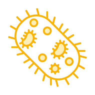 düz mikroorganizma ikon vektör illüstrasyon tasarımı