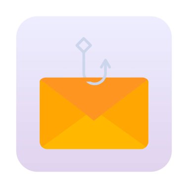 Basit düz phishing çizgisi vektör çizimi 