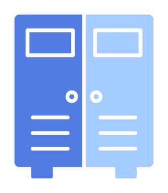 Lockers web simgesi, vektör illüstrasyonu                