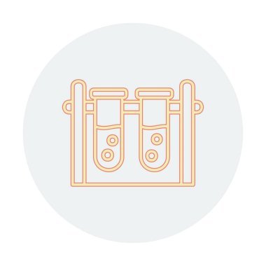 test tüpleri vektör düz renk simgesi 