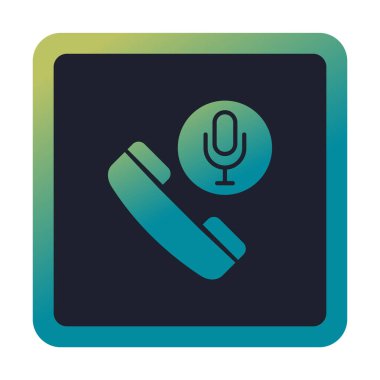 Basit Arama Kaydı simgesi, vektör illüstrasyonu