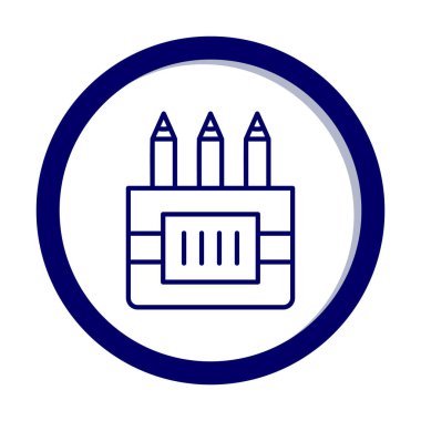 Renkli Kalem simgesi vektör illüstrasyonu