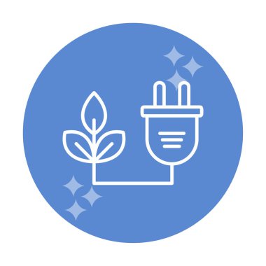 Basit Biyokütle eko enerji simgesi, vektör illüstrasyonu