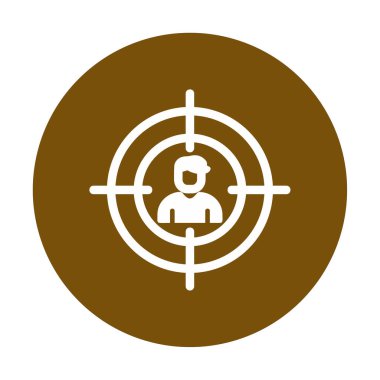 Hedef düz simge. Vektör illüstrasyonu