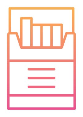 Sigara Kutusu Web simgesi, vektör illüstrasyonu 