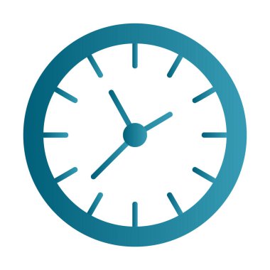 Saat simgesi, vektör illüstrasyonu, zaman simgesi 