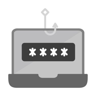 Basit düz phishing çizgisi vektör çizimi 