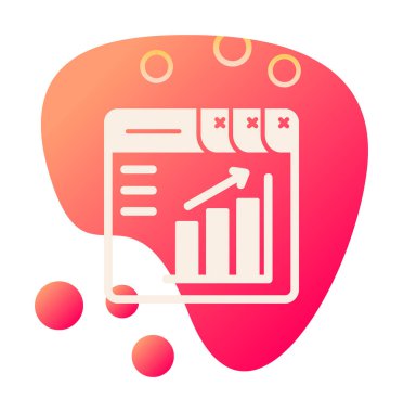 büyüme grafik simgesini, vektör çizim