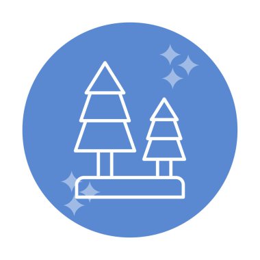 Orman ikonu vektör illüstrasyonu 