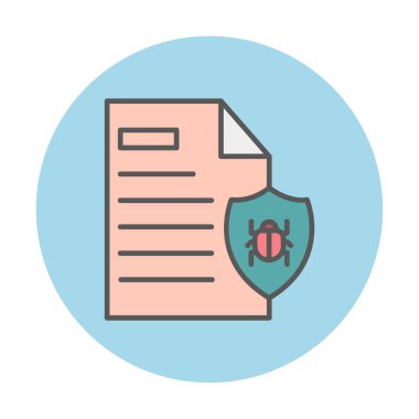 Hata kalkanı simgesi, vektör illüstrasyonlu dosya simgesi 