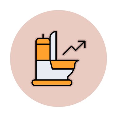 Ok simgesi vektör illüstrasyonlu idrar 