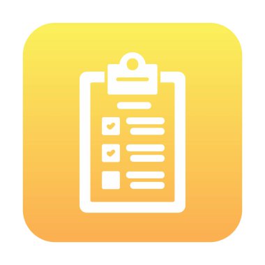 kontrol listesi simgesi, vektör illüstrasyonu 