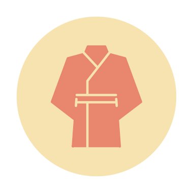 Japon kimono taslak ikonu. doğrusal web tasarımı. 