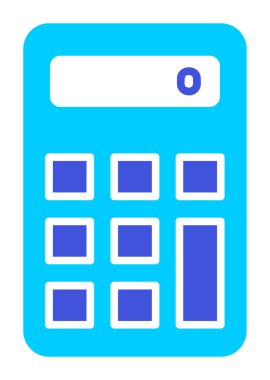 Beyaz arkaplanda hesap makinesi simgesi vektör çizimi 