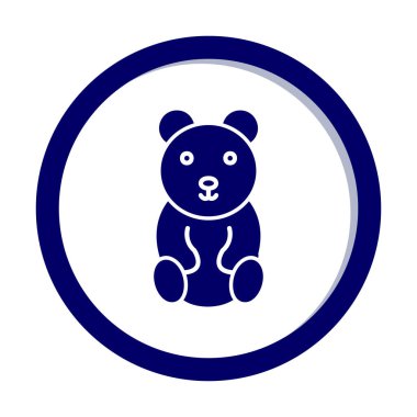  Oyuncak Ayı simgesi vektörü, illüstrasyon