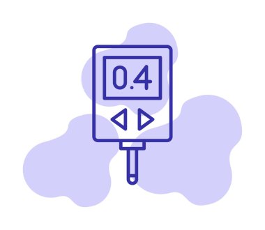 düz basit Glucometer simge vektör illüstrasyon tasarımı