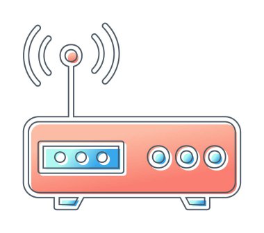 Basit Modem düz ikon vektör çizimi