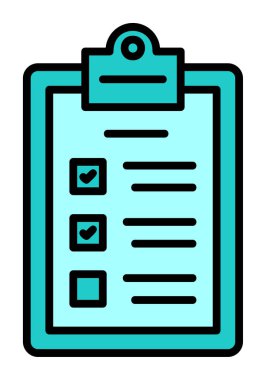 kontrol listesi simgesi, vektör illüstrasyonu 