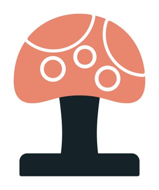 Mushroom icon, vector illustration simple design