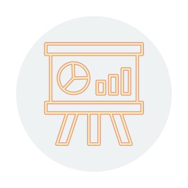 Whiteboard simgesinin vektör illüstrasyonu