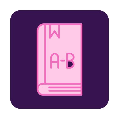 İngilizce kitap ikonu vektör illüstrasyonu 