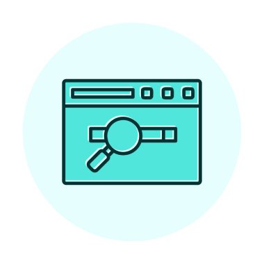 Web tarayıcı simgesi, vektör illüstrasyonu basit tasarım