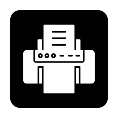 Yazıcı simgesi vektör illüstrasyonu