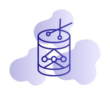 Davullar web simgesi, vektör illüstrasyonu