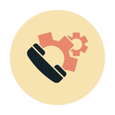 Basit Çağrı Ayarları simgesi, vektör illüstrasyonu