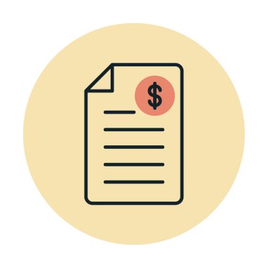 Alışveriş Faturası Vektör renk simgesi tasarımı 