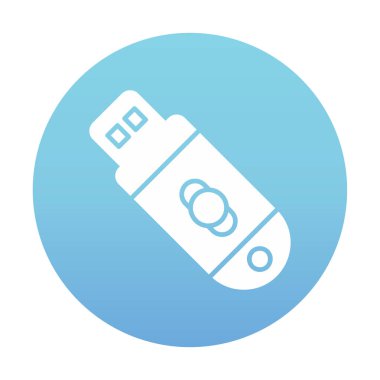 usb flash disk simgesinin vektör çizimi 