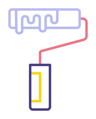 Modern Paint Roller simgesinin vektör çizimi              