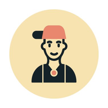 Rapçi. Web simgesi basit illüstrasyon