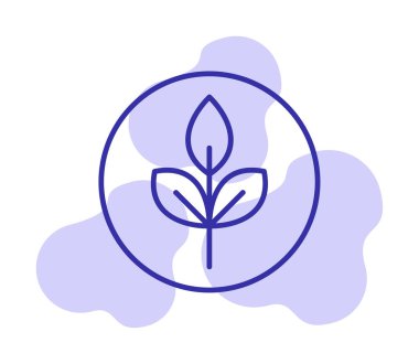Yaprak logosu tasarımının vektör çizimi. Ekoloji kavramı 