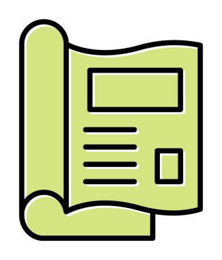 dergi simgesi, vektör illüstrasyonu basit tasarım