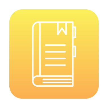 kitap simgesi, vektör illüstrasyonu basit tasarım