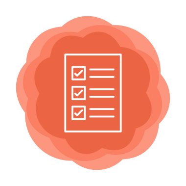 Kontrol Listesi web simgesi, vektör illüstrasyonu 