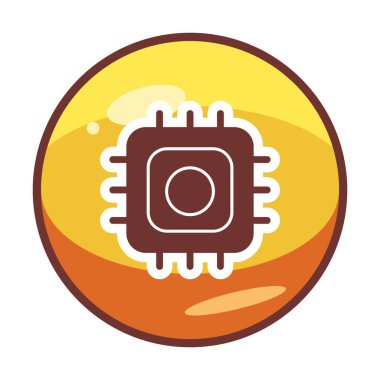 vector illustration of Processor modern icon