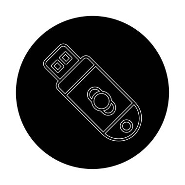 usb flash disk simgesinin vektör çizimi 